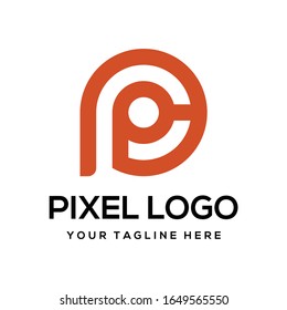 ilustración vectorial del logotipo de la letra p