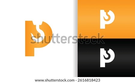 LETTER P WITH CRANE HOOK