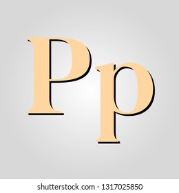 letter P cream