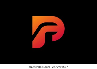 Letter P creative gradient logo