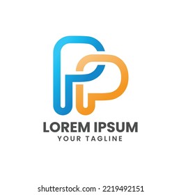 diseño de logotipo creativo de la letra P