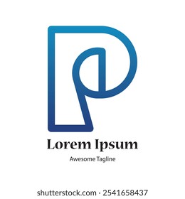 Icono de diseño de logotipo creativo de letra P