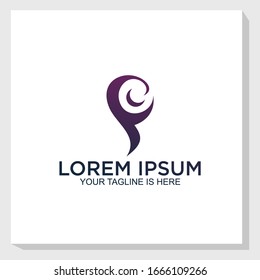 letter P creative logo template design vector