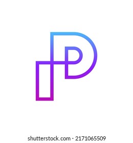 Diseño de logotipo mínimo creativo de la carta P