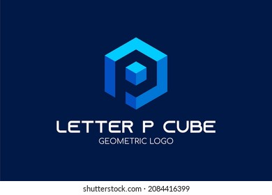 Letter P Cube Logo : Suitable for Company Theme, Construction Theme, Technology Theme, Initial Theme, Infographics and Other Graphic Related Assets.