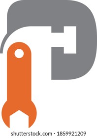 La letra "P" se personaliza para representar el martillo, hecho por espacio negativo, y el spanner - alusión a la construcción y renovación.