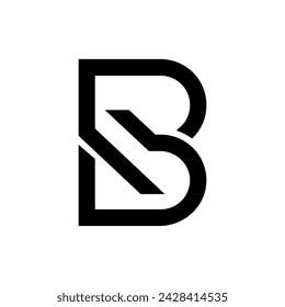 Letter p d b line art creative typography monogram font logo
