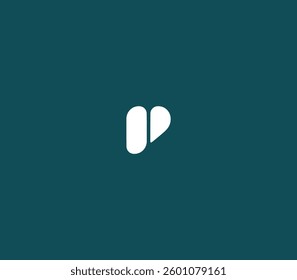 Letter P or D or B Spade love Logo Design Concept for Brand Use. 
