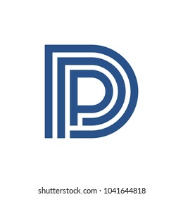 letter P and D form a circle.