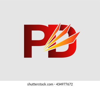 Letter P and D logo
