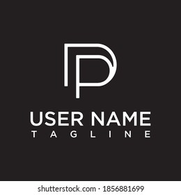 letter p and letter d logo concept is simple