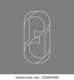 Letter P and D logo concept for architecture business