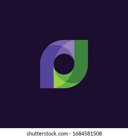 letter P and D logo design vector illustration