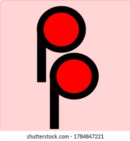 Letra p y d elementos de plantilla de diseño de iconos de logotipo - signo vectorial. Plantillas de tarjetas de visita