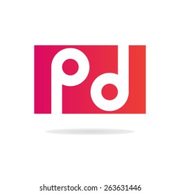 Letter P and D logo template