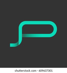 Letter P design and elegant typographic. unique and simple design