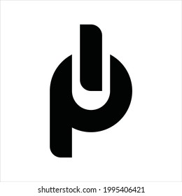 Logo del diseño de la letra P. Plantilla vectorial de diseño de logotipo Carta P simple