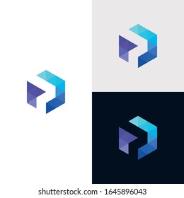 Logo-Vektorillustration für Buchstaben p