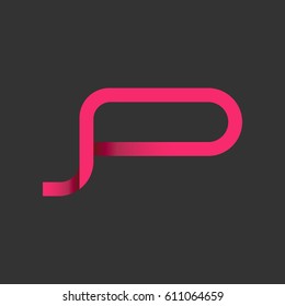 Letter P design typographic. unique and simple design