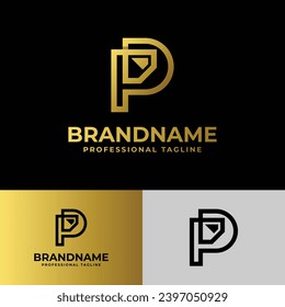 Letter P Diamond Logo, suitable for business related to Diamond and with P initial