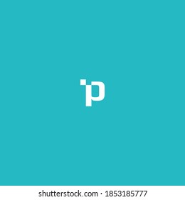 letter p digital vector illustration