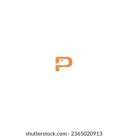 letter p dog vector illustration