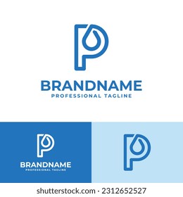 Letter P Drop Logo, suitable for any  business related to Drop with P  initial.