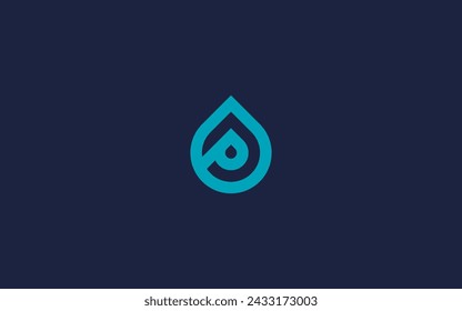 letter p with drops logo icon design vector design template inspiration