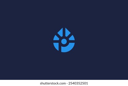 Letra p com gotas ícone de logotipo design vetor design modelo inspiração