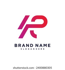 Letra P o E o R elemento de diseño icono vectorial con estilo de concepto creativo