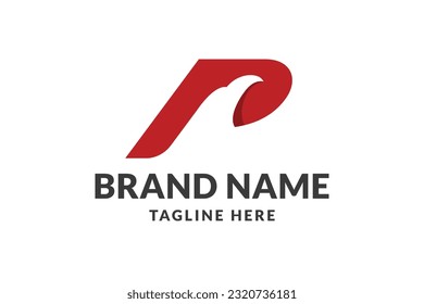 letter p eagle logo design vector