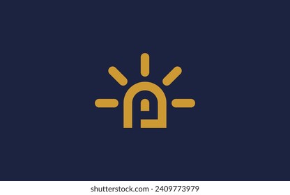 letter p with emergency lights logo icon design vector design template inspiration