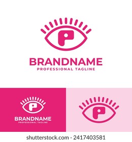Letter P Eye Logo, suitable for business related to vision, spy, optic, or eye with Initial P