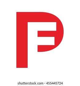 Letter P F Logo Vector Stock Vector (Royalty Free) 455445724 | Shutterstock