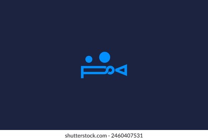 letter p with film camera logo icon design vector design template inspiration