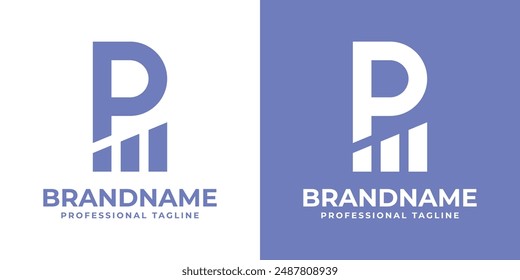 Letter P Financial Logo, Ideal for Wealth Management Services