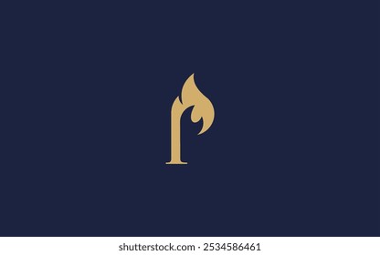 Letter p with fire logo icon design vector design template inspiration