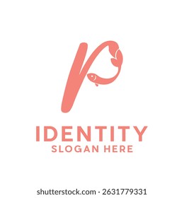letter P Fish logo design, creative unique logo for your company