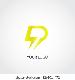 letter P flash logo template