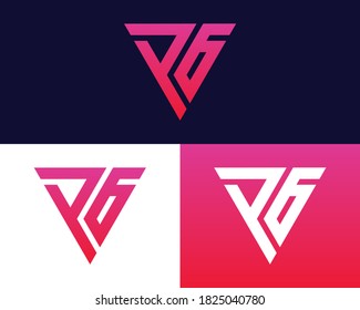 Diseño del logotipo de la letra P G. símbolo monocromo creativo mínimo. emblema vectorial universal elegante. Logotipo de negocio premium. Símbolo gráfico del alfabeto para identidad corporativa