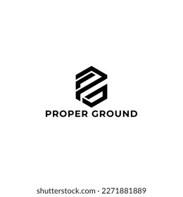 Letter P G logo design. creative minimal monochrome monogram symbol. Universal elegant vector emblem. Premium business logotype. Graphic alphabet symbol for corporate identity