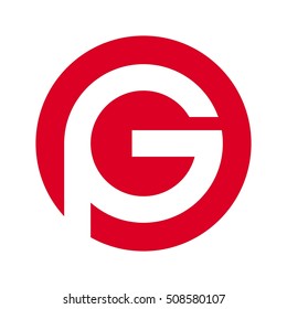 letter P and G logo vector