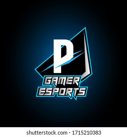 Letter P Game Logo Esport Gaming