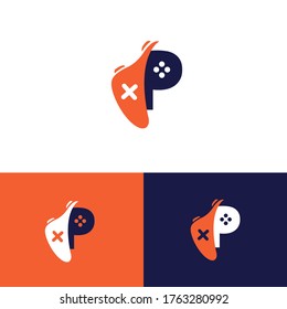 Letter P Gaming Logo Design | Gaming remote logo