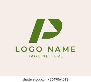 Letter P Golf   Logo  vector image
