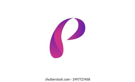 Letter P gradient logo icon design template elements