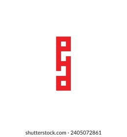 Letra P H d símbolo geométrico cuadrado simple vector logo