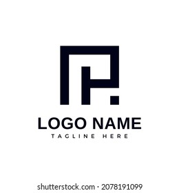 Logo de la letra P y H. Diseño de logotipo creativo y sencillo