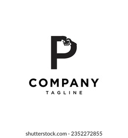
Letter P Hand Shake Logo Symbol Vektorvorlage.eps