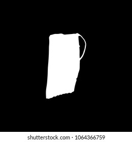 Letter P. Handwritten by dry brush. Rough strokes textured font. Vector illustration. Grunge style elegant alphabet.